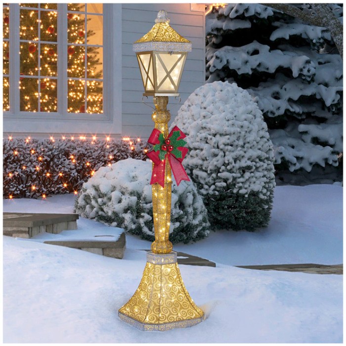 Christmas decor light post