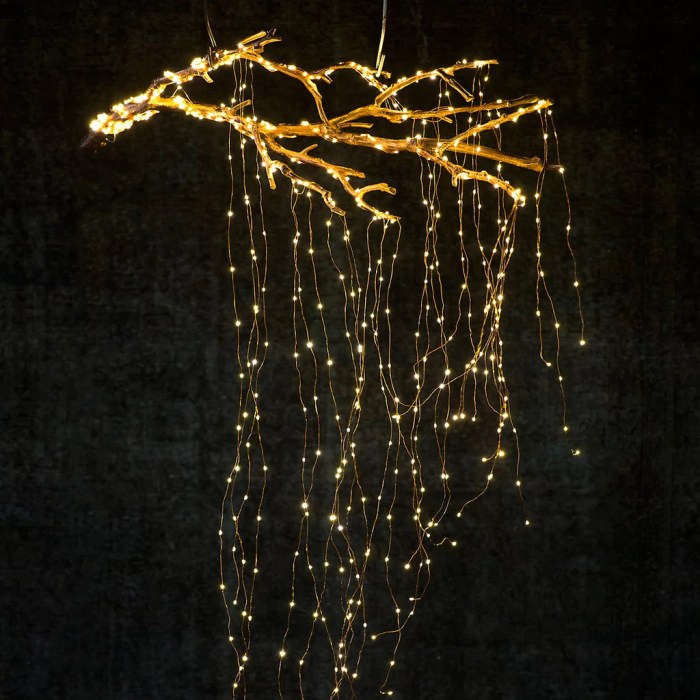 Branch decor with lights