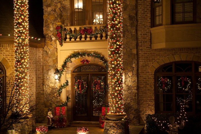 Christmas decor for porch light