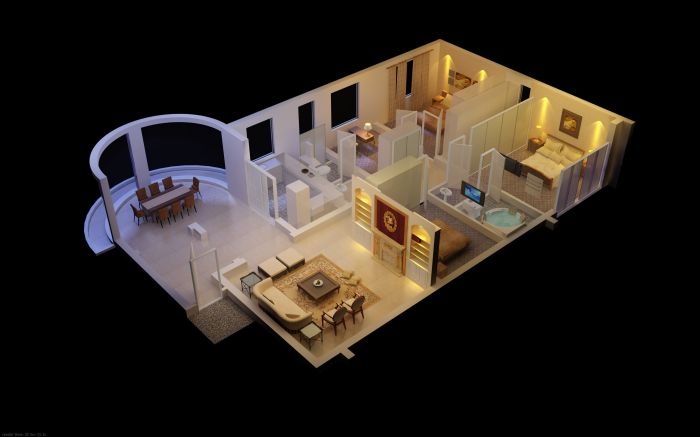 3d interior house model designer models luxurious max condo cgtrader apartment flat