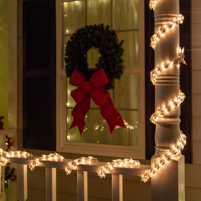 Christmas decor for porch light