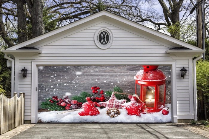 Christmas decor for garage lights